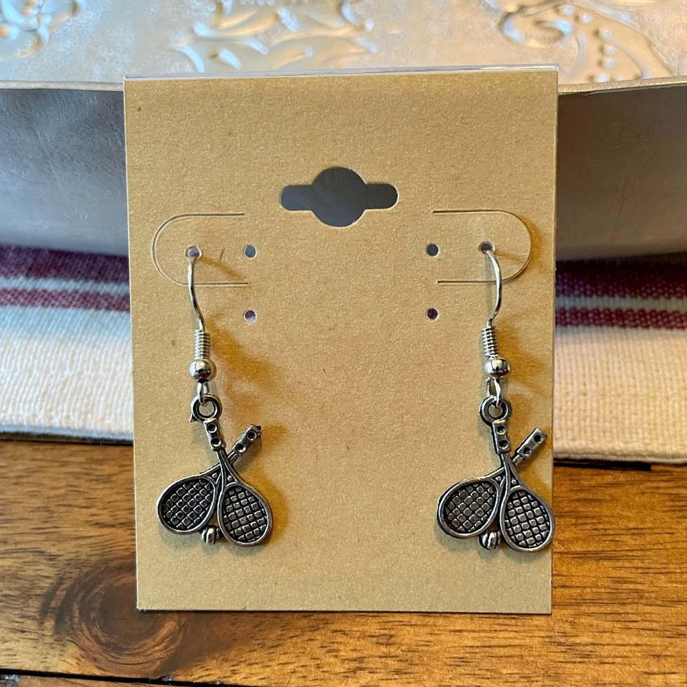 Silver Tennis Earrings